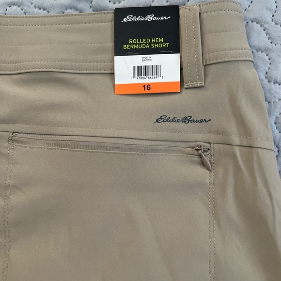 Eddie Bauer rolled hem Bermuda shorts stretch UPF casual plus 16 adjustable - Picture 8 of 9